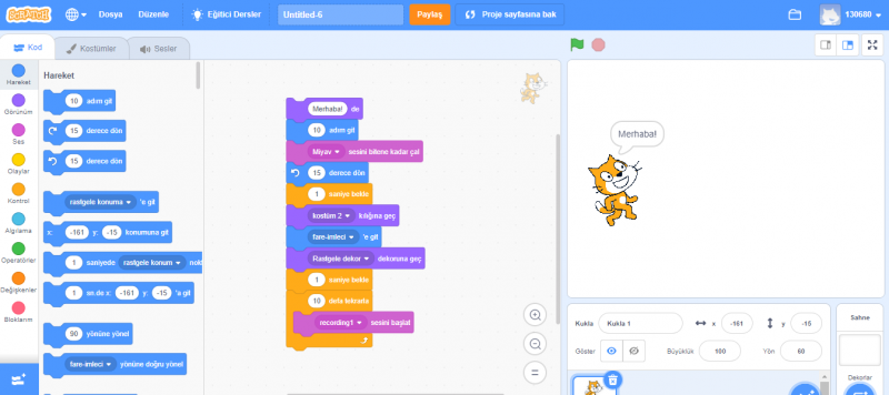 Scratch Programlama Dili ile Robotik Kodlama Eğitimi